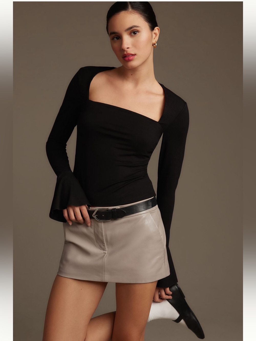Reformation Lucca Long-Sleeve Knit Top